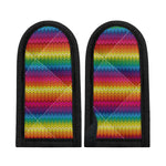 Rainbow Knitted Mexican Pattern Print Skillet Handle Cover