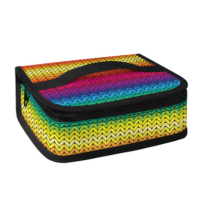 Rainbow Knitted Mexican Pattern Print Small Lunch Bag