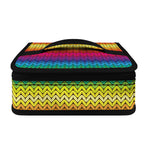 Rainbow Knitted Mexican Pattern Print Small Lunch Bag