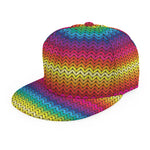 Rainbow Knitted Mexican Pattern Print Snapback Cap
