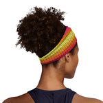 Rainbow Knitted Mexican Pattern Print Sports Headband