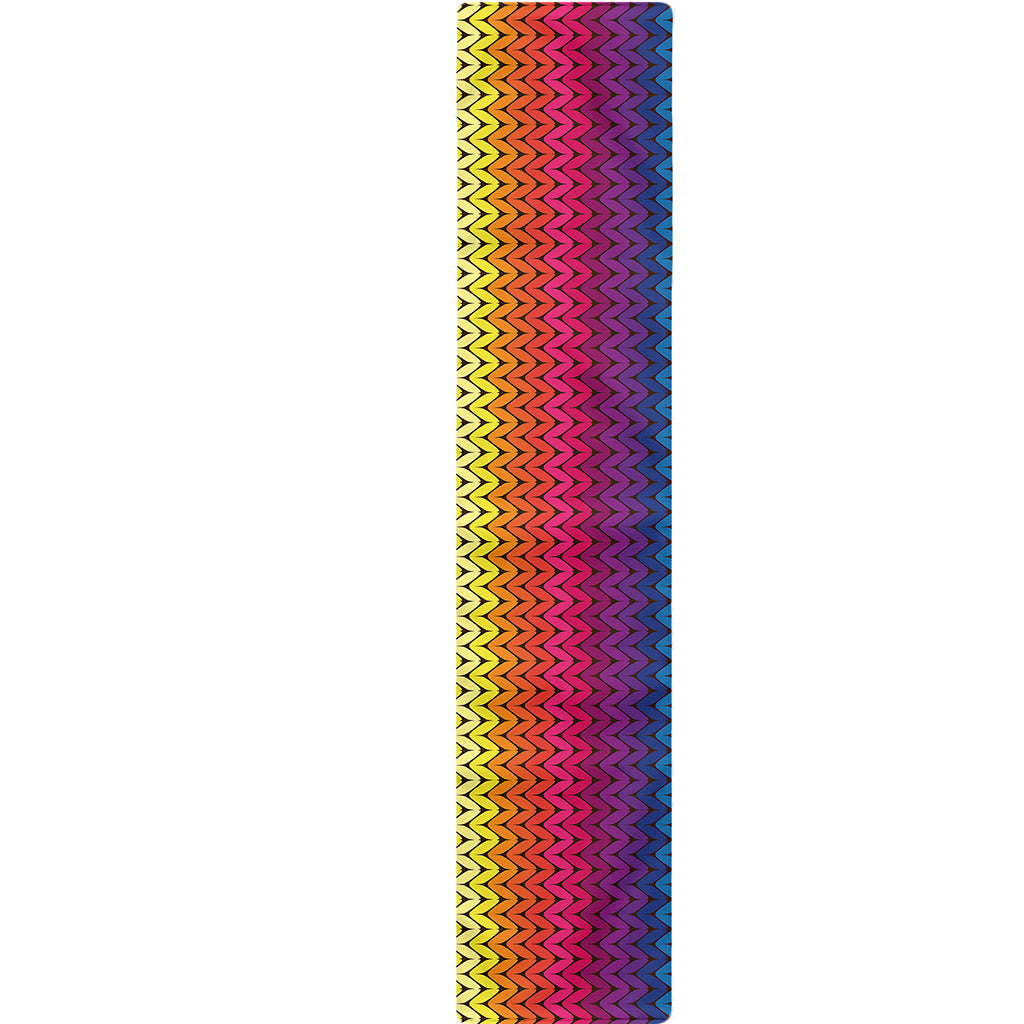Rainbow Knitted Mexican Pattern Print Table Runner