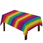 Rainbow Knitted Mexican Pattern Print Tablecloth