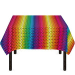 Rainbow Knitted Mexican Pattern Print Tablecloth