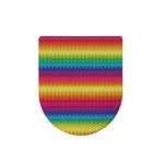 Rainbow Knitted Mexican Pattern Print Toilet Lid Cover