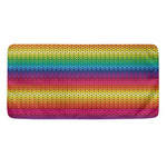 Rainbow Knitted Mexican Pattern Print Towel