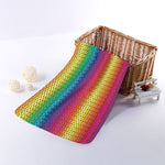 Rainbow Knitted Mexican Pattern Print Towel