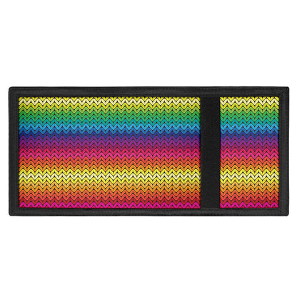 Rainbow Knitted Mexican Pattern Print Trifold Wallet