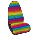 Rainbow Knitted Mexican Pattern Print Waterproof Car Seat Cover