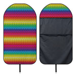 Rainbow Knitted Mexican Pattern Print Waterproof Car Seat Cover