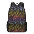 Rainbow Leopard Pattern Print 17 Inch Backpack