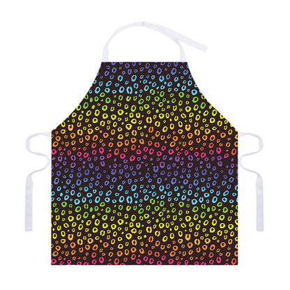 Rainbow Leopard Pattern Print Adjustable Apron