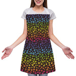 Rainbow Leopard Pattern Print Adjustable Apron