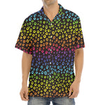Rainbow Leopard Pattern Print Aloha Shirt