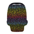 Rainbow Leopard Pattern Print Baby Seat Cover