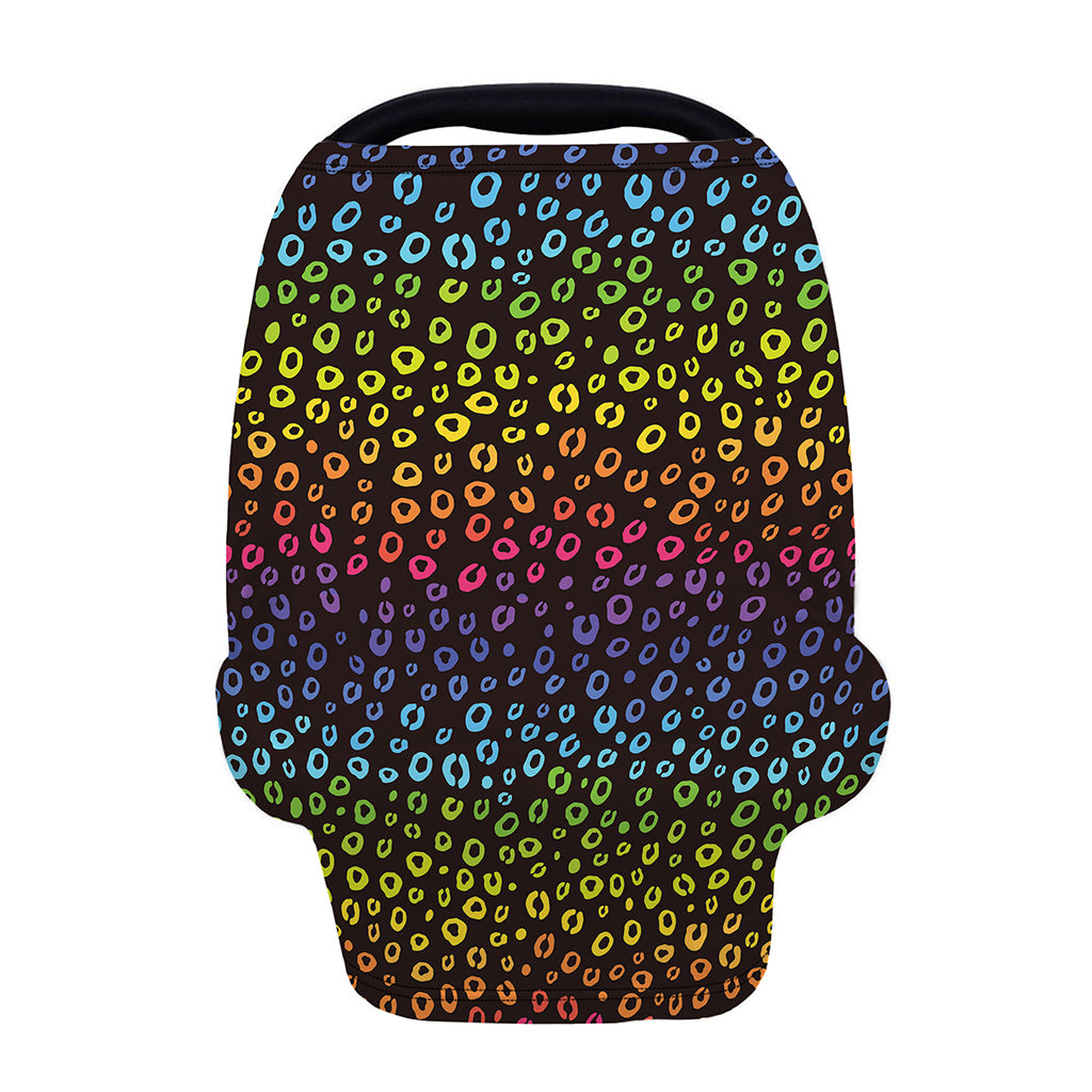 Rainbow Leopard Pattern Print Baby Seat Cover