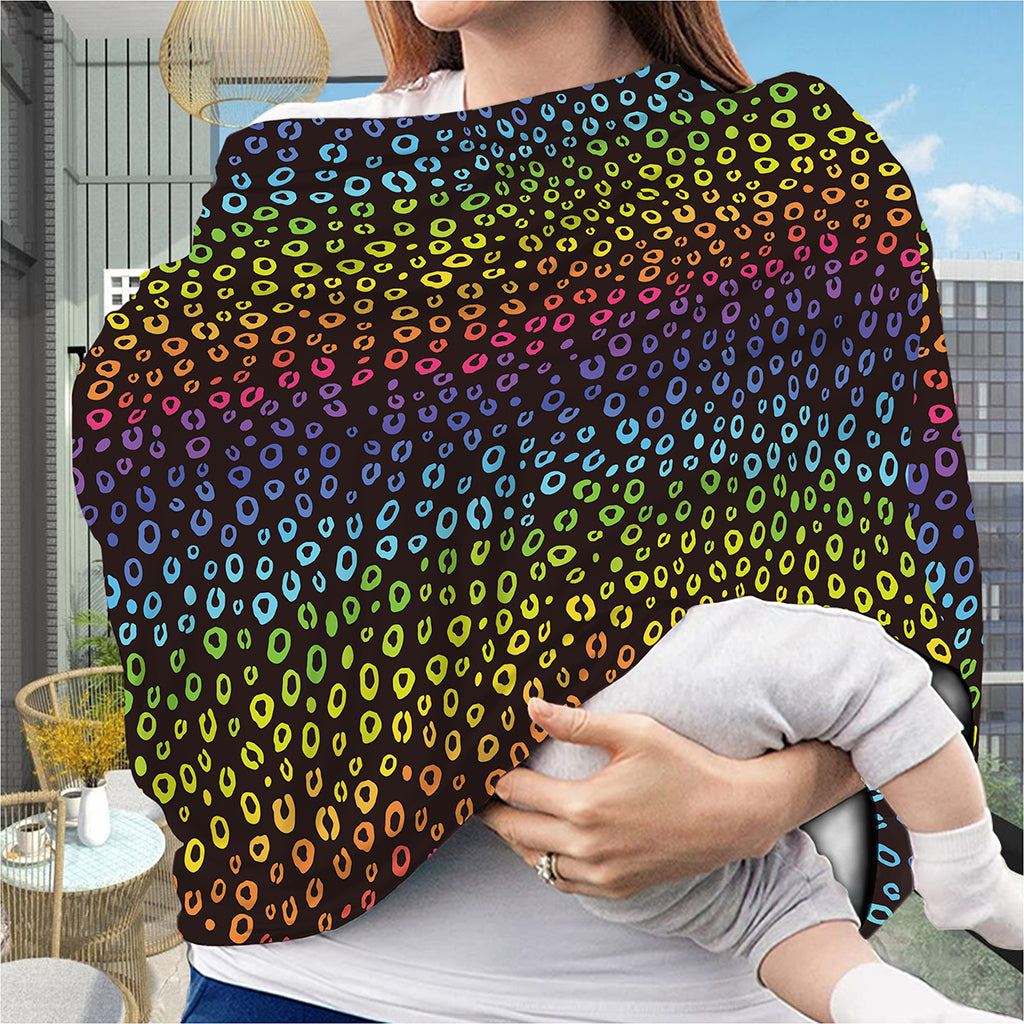 Rainbow Leopard Pattern Print Baby Seat Cover