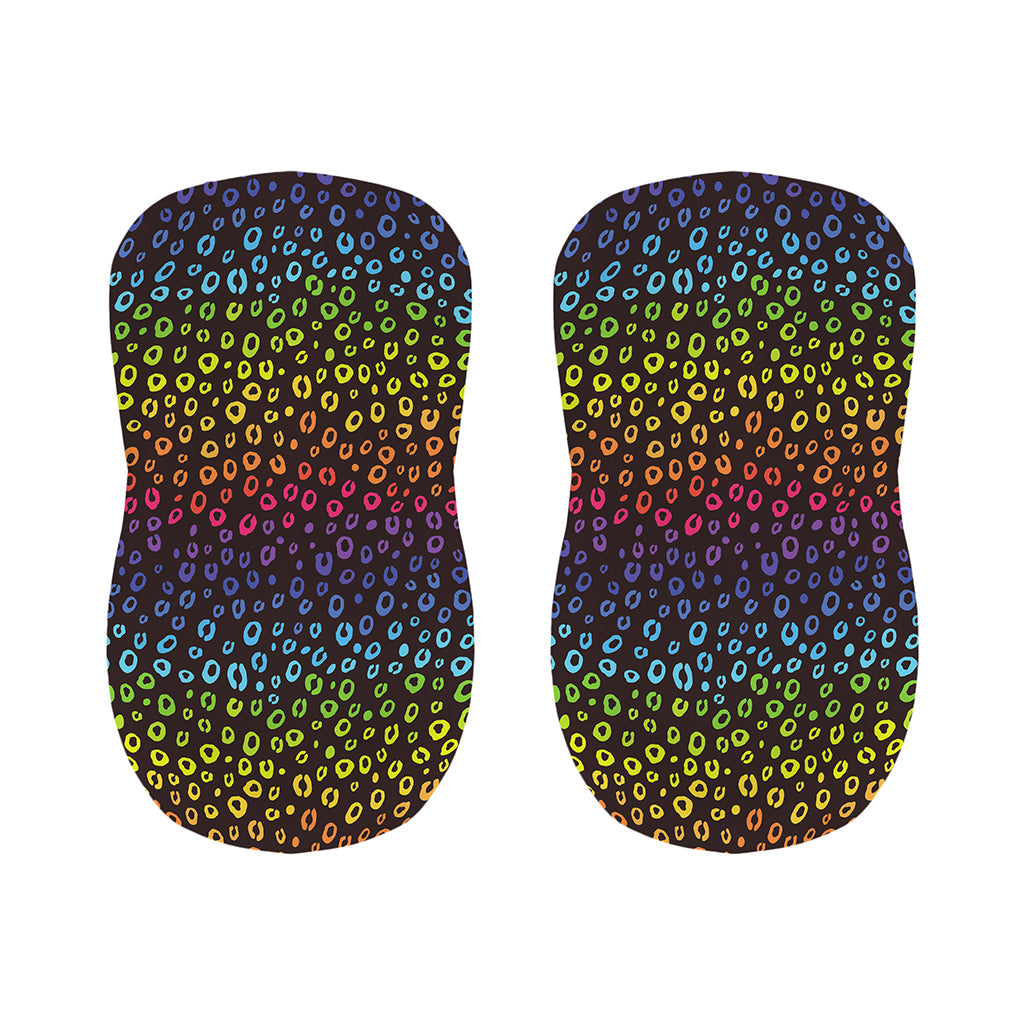 Rainbow Leopard Pattern Print Bar Stool Covers