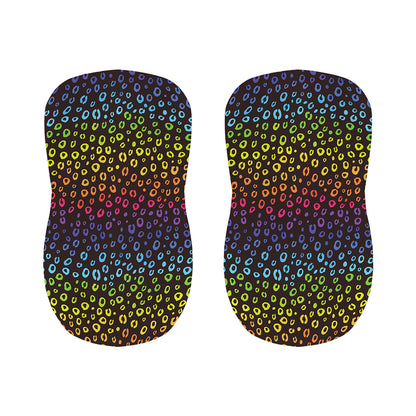 Rainbow Leopard Pattern Print Bar Stool Covers