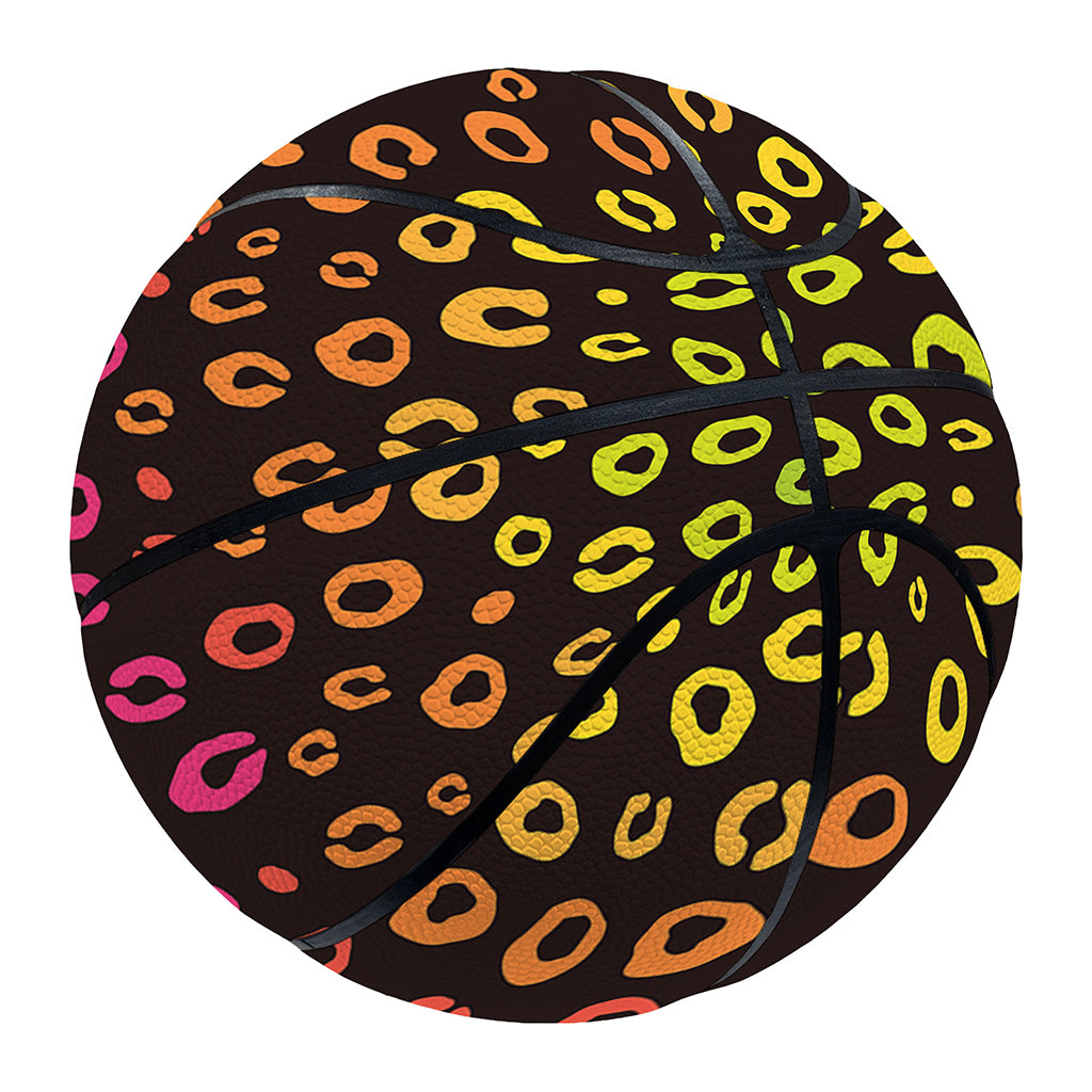 Rainbow Leopard Pattern Print Basketball
