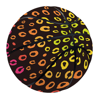 Rainbow Leopard Pattern Print Basketball