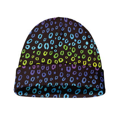 Rainbow Leopard Pattern Print Beanie