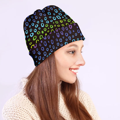 Rainbow Leopard Pattern Print Beanie
