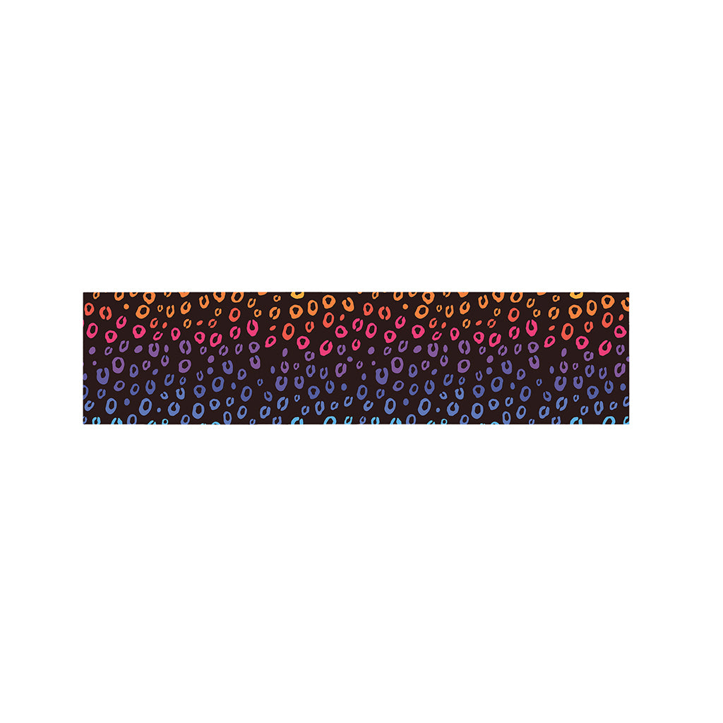 Rainbow Leopard Pattern Print Bed Runner