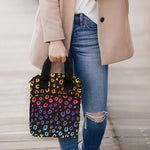 Rainbow Leopard Pattern Print Bible Tote Bag