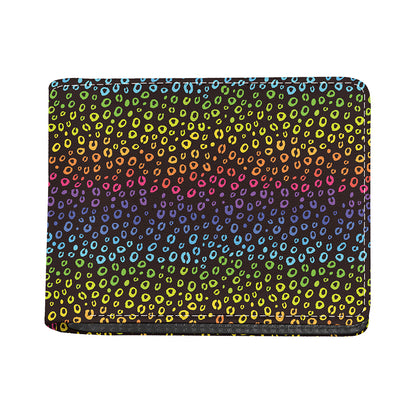 Rainbow Leopard Pattern Print Bifold Wallet