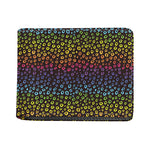 Rainbow Leopard Pattern Print Bifold Wallet