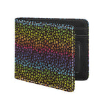Rainbow Leopard Pattern Print Bifold Wallet
