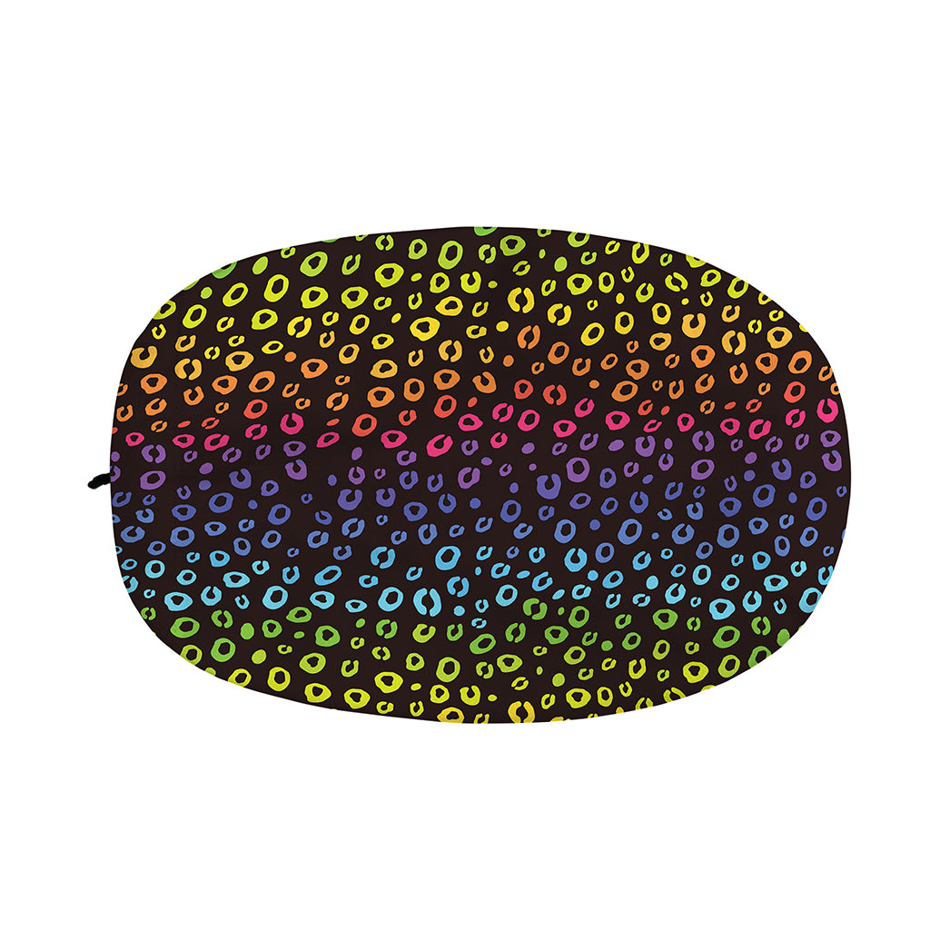 Rainbow Leopard Pattern Print Car Side Mirror Covers