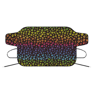 Rainbow Leopard Pattern Print Car Windshield Snow Cover