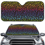 Rainbow Leopard Pattern Print Car Windshield Sun Shade