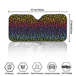 Rainbow Leopard Pattern Print Car Windshield Sun Shade
