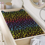 Rainbow Leopard Pattern Print Changing Pad Cover
