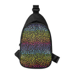 Rainbow Leopard Pattern Print Chest Bag