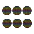 Rainbow Leopard Pattern Print Coaster Set
