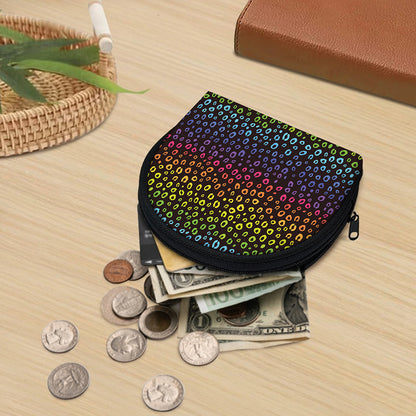 Rainbow Leopard Pattern Print Coin Purse