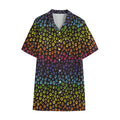 Rainbow Leopard Pattern Print Cotton Hawaiian Shirt