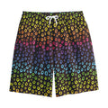 Rainbow Leopard Pattern Print Cotton Shorts