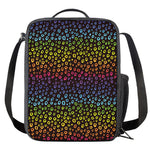 Rainbow Leopard Pattern Print Crossbody Lunch Bag