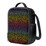 Rainbow Leopard Pattern Print Crossbody Lunch Bag