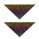 Rainbow Leopard Pattern Print Dog Bandana