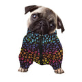 Rainbow Leopard Pattern Print Dog Zip Up Jacket