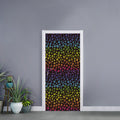 Rainbow Leopard Pattern Print Door Sticker