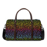 Rainbow Leopard Pattern Print Duffle Bag