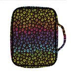 Rainbow Leopard Pattern Print Front Pocket Bible Bag