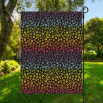 Rainbow Leopard Pattern Print Garden Flag